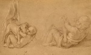 Studio di un bambino con un cane